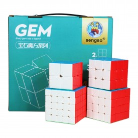 Shengshou Zestaw Kostek Gem 2x2 + 3x3 + 4x4 + 5x5