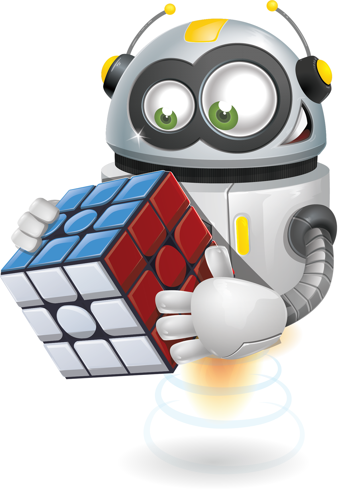 Robot Solvek układający kostkę